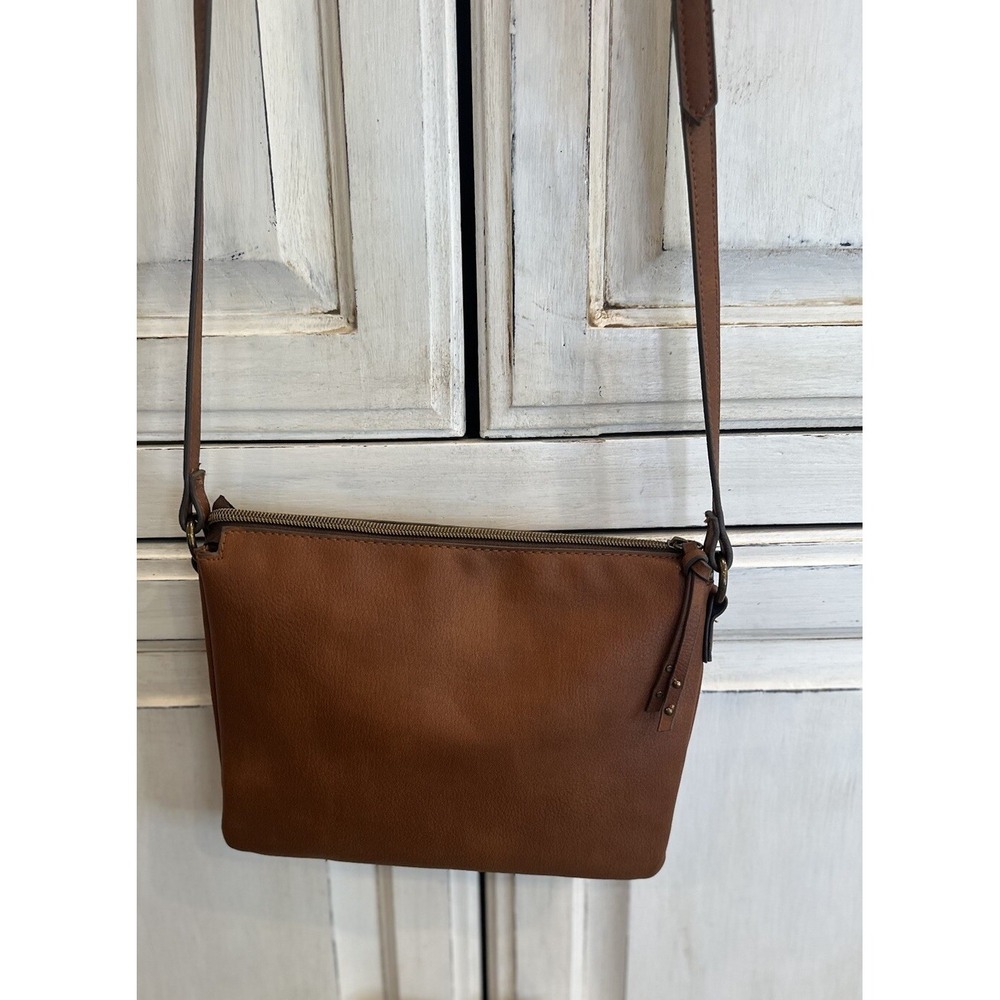A.n.a Faux Leather Cross Body Purse Brown Small
